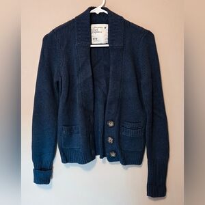 American Eagle Outfitters Navy Knit Sweater Cardigan